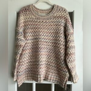Anthropologie soft knit muted colorful sweater